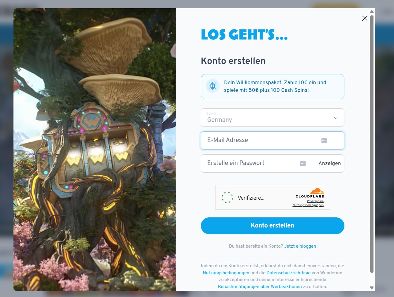 Wunderino Casino Boni & Aktionen